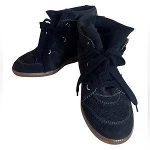 Isabel Marant Bobby Suede Booties in Black, Sz 38
